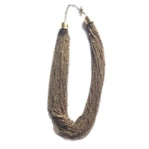 3/$20 🌟 Brown thin metal chain necklace